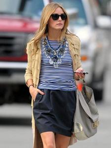 statement neck with nautical stripe